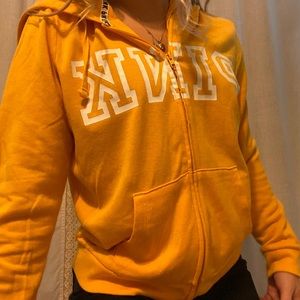 “pink” zip up hoodie